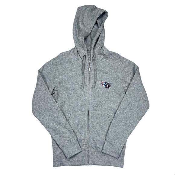 Antigua Men’s NFL Tennessee Titans Grey Full Zip Hoodie Jacket Size Medium - Picture 1 of 6